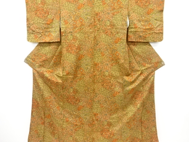 JAPANESE KIMONO / KOMON / FLORAL PLANTS
